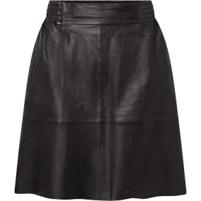 A-shape Doria skirt in soft leather quality / 51130 - Chocolate