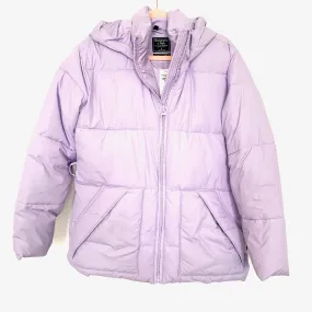 Abercrombie & Fitch Purple Water and Wind Resistant Puffer Hooded Jacket NWT- Size S (see notes)