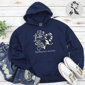 Ampullary Cancer Awareness Heart Hoodie (Several Colors Available)