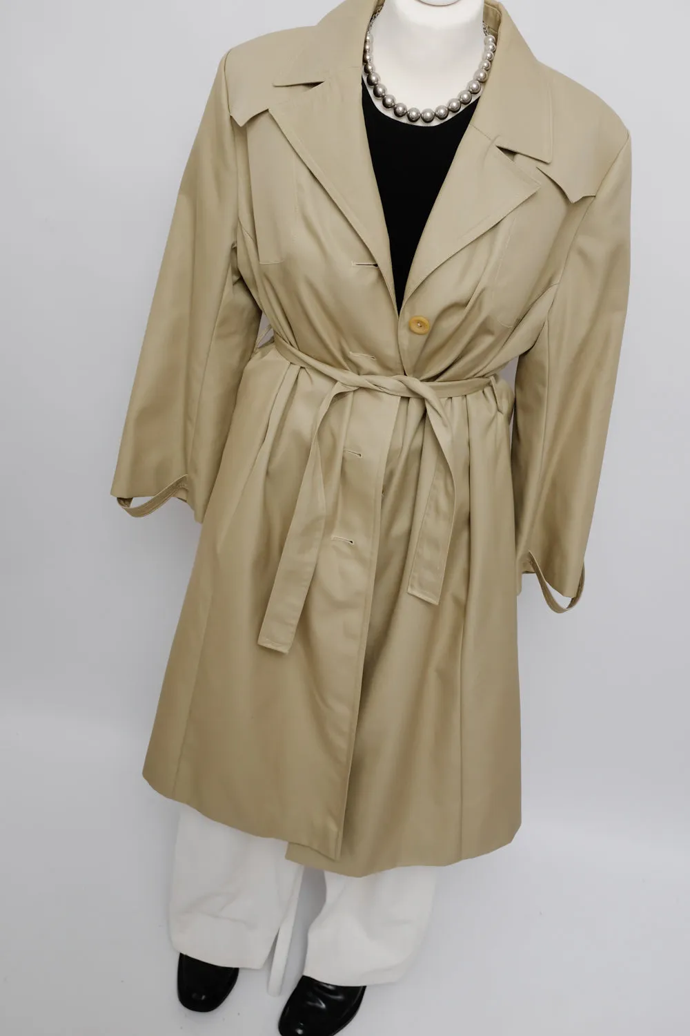 BEIGE CLASSY 1960 VINTAGE TRENCH COAT