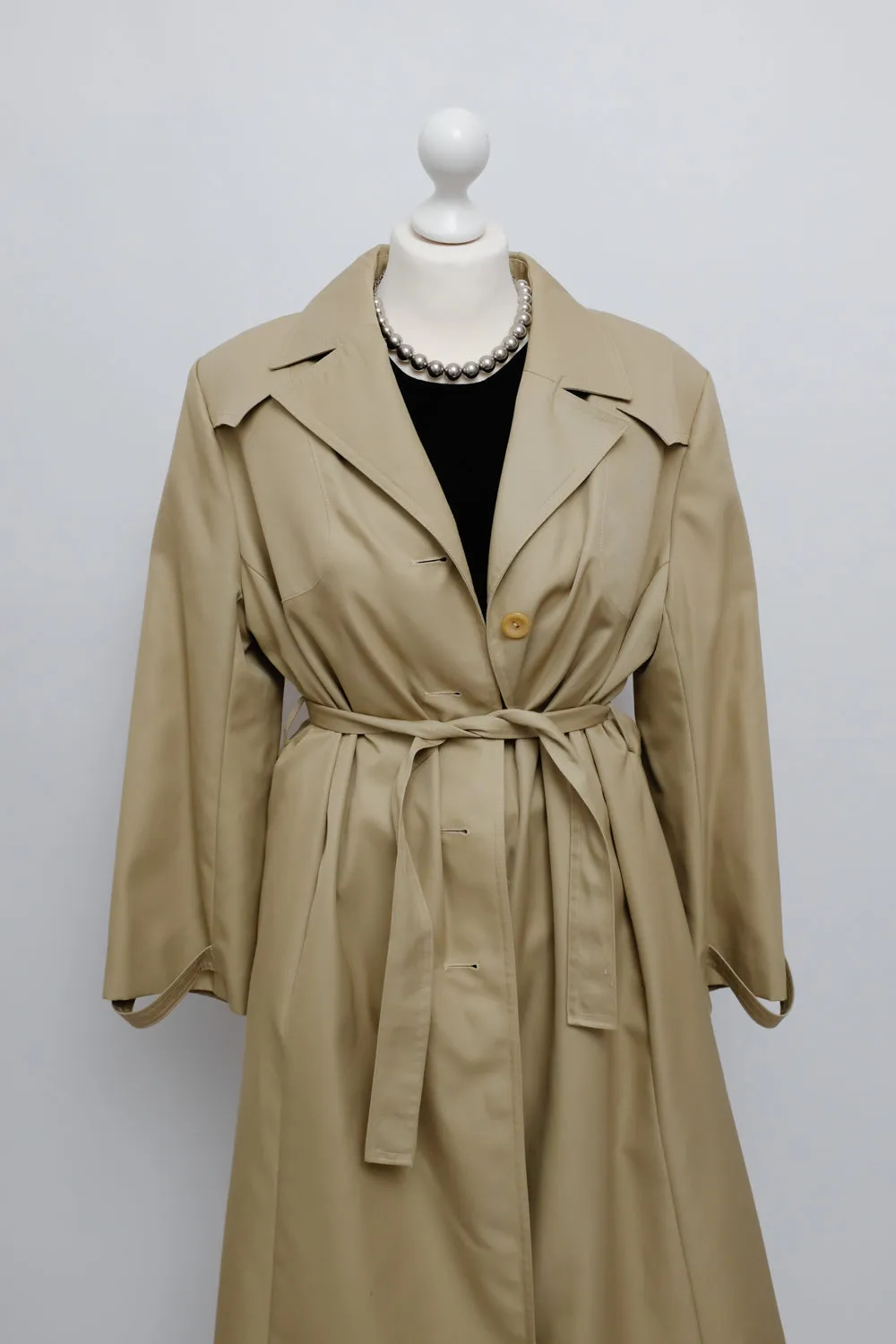 BEIGE CLASSY 1960 VINTAGE TRENCH COAT