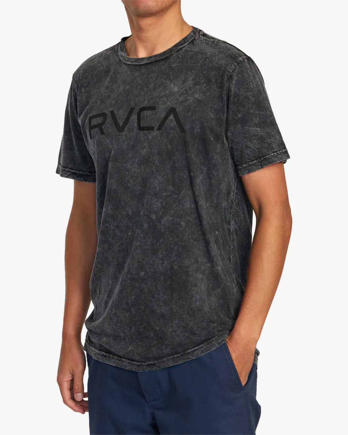 Big RVCA Tie-Dyed Tee - Black Shock Wash