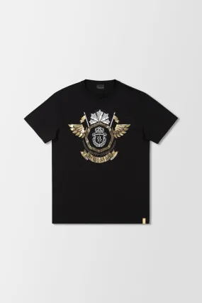 Billionaire Black SS Crest Round Neck T-Shirt