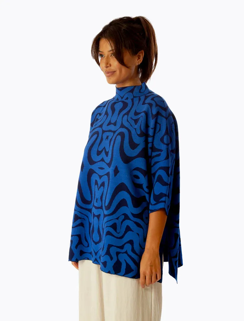 Boho Rumba Tunic - Navy/Blue