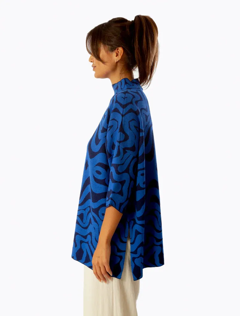 Boho Rumba Tunic - Navy/Blue