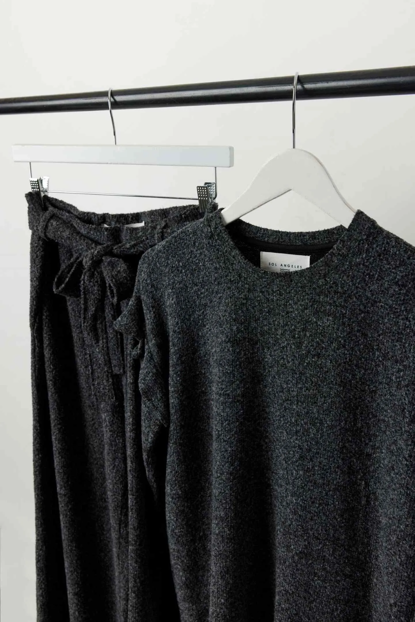 Brushed Boucle Flounce Pullover