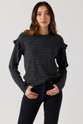 Brushed Boucle Flounce Pullover