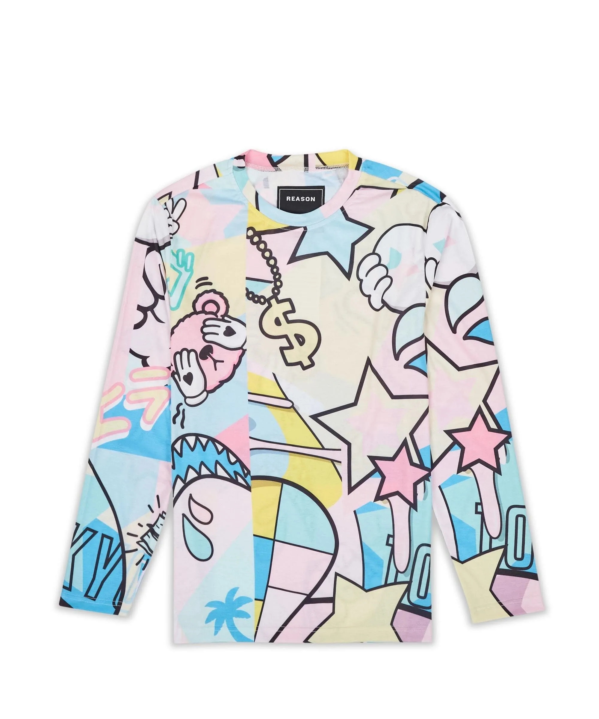 Cartoon Print Long Sleeve Tee