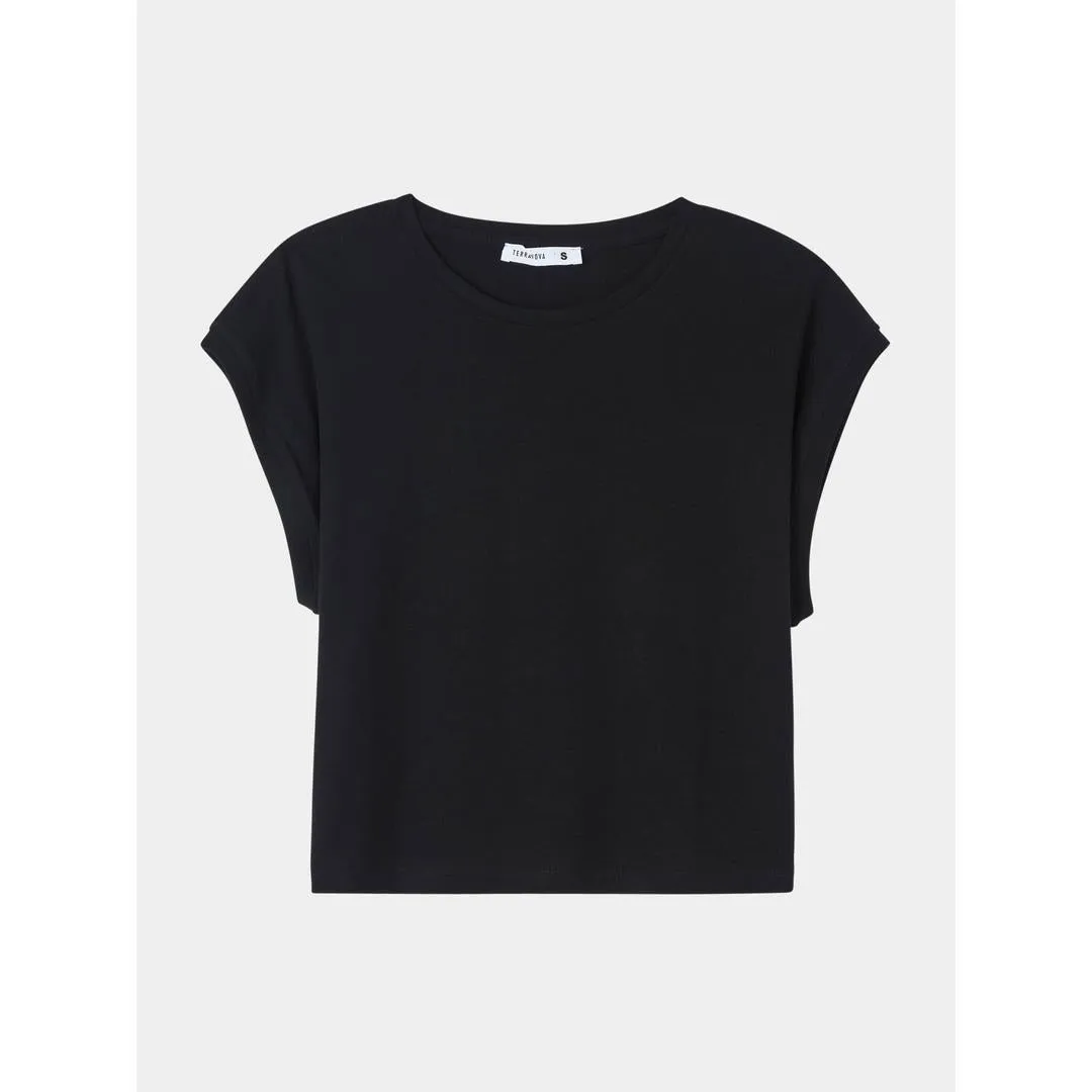 Crew Neck Cropped Shirt