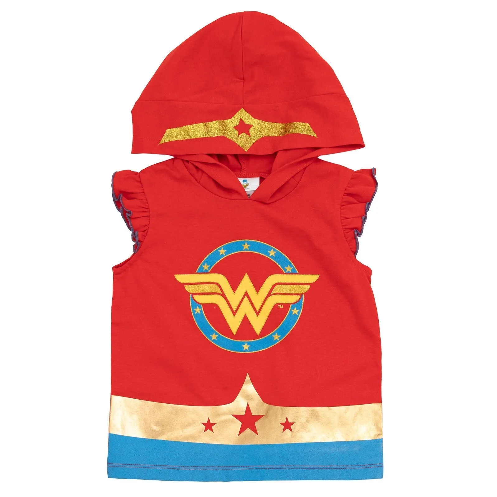 DC Comics Justice League Wonder Woman Tank Top and Active Retro Dolphin French Terry Shorts