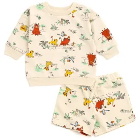 Disney Lion King French Terry Sweatshirt and Bike Shorts