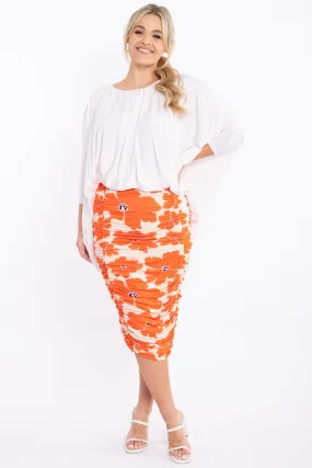 FINAL SALE Vanity Skirt in Flower Power