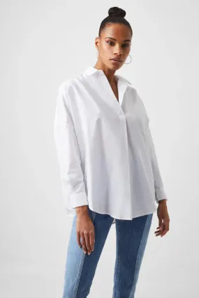 French Connection Rhodes Popover Shirt-Linen White-72MZB