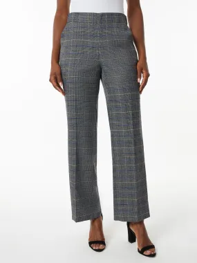 Glein Plaid Pull-On Elastic Back Pants