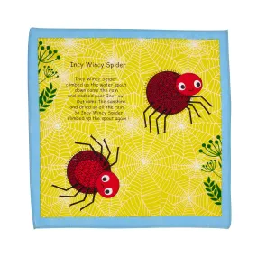 Incy Wincy Spider Cotton Blue Children's Handkerchief