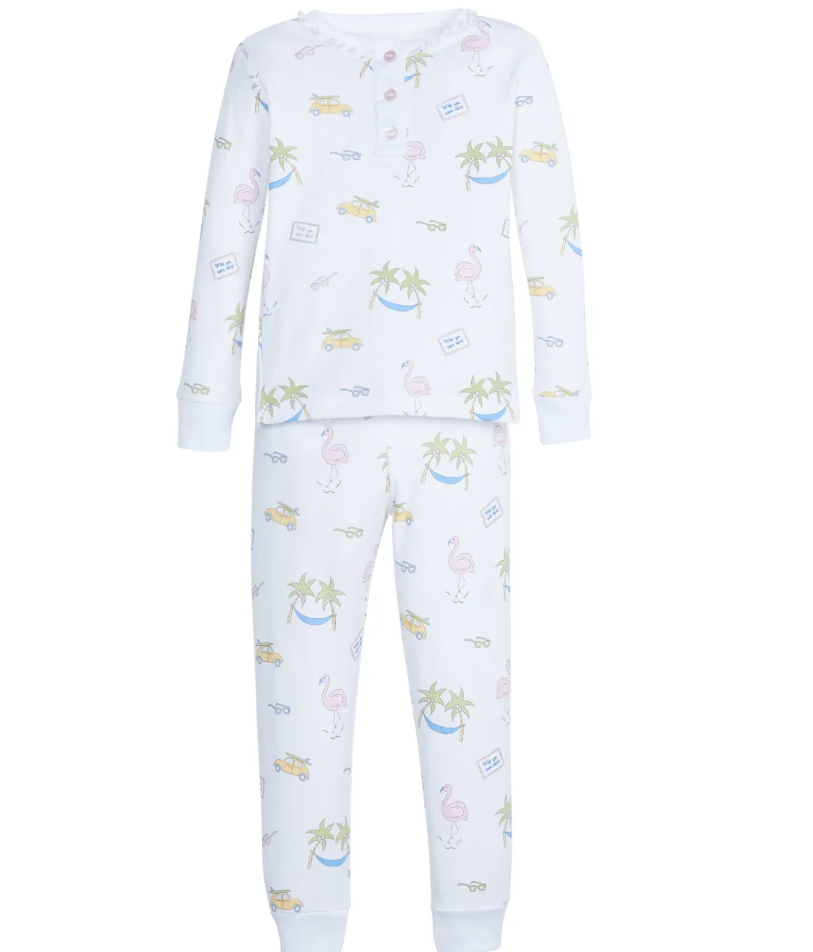 Little English Ruffled Pajamas in Wish You Were Here