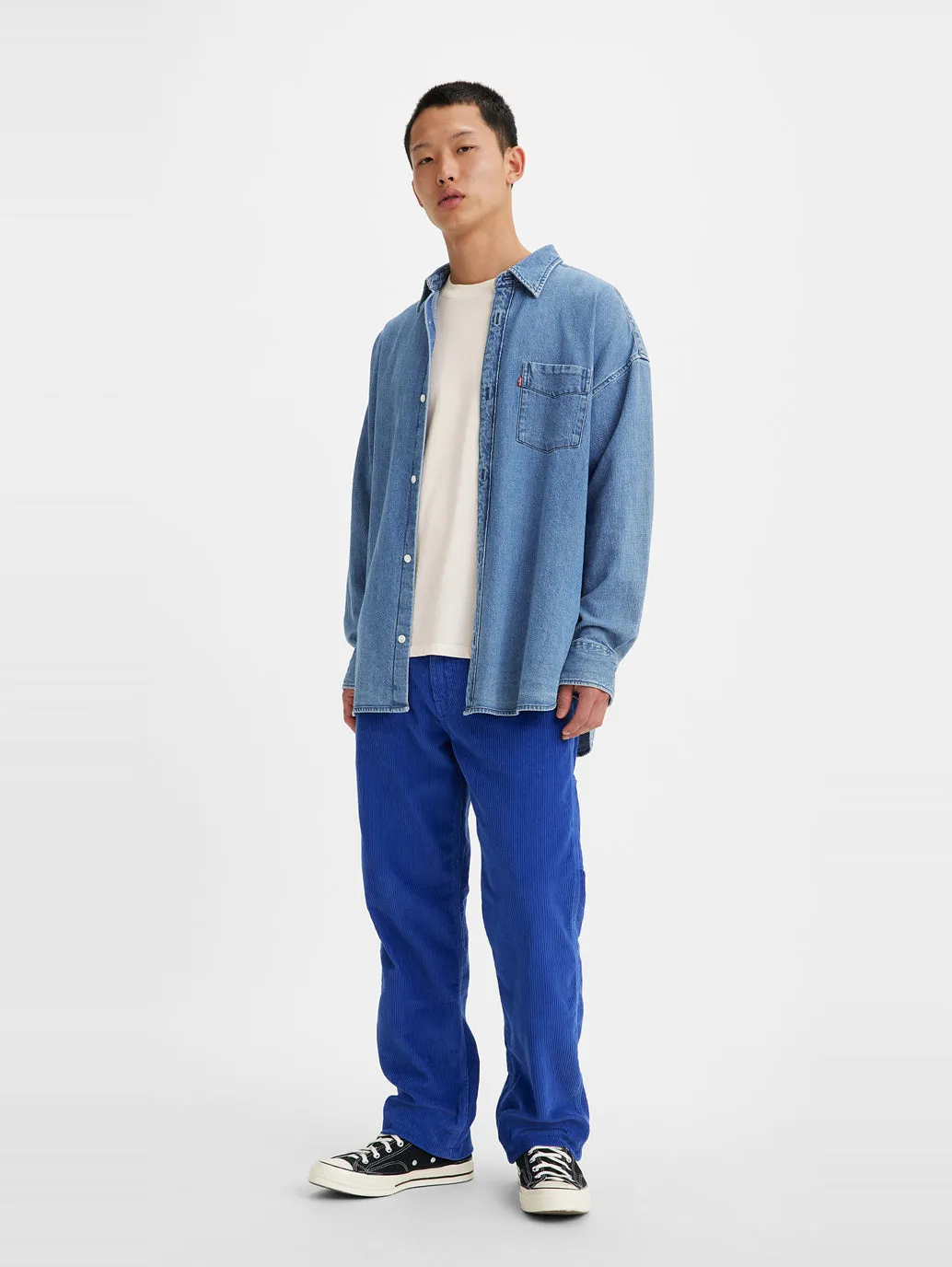 Men's Blue Loose Fit Trousers