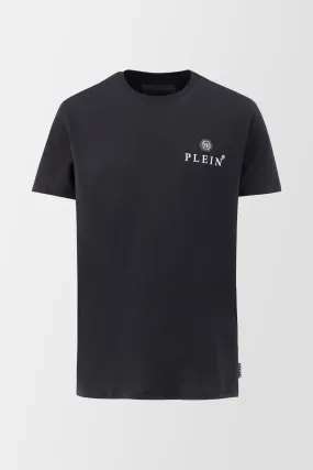 Philipp Plein Black Round Neck SS Iconic Plein T-Shirt