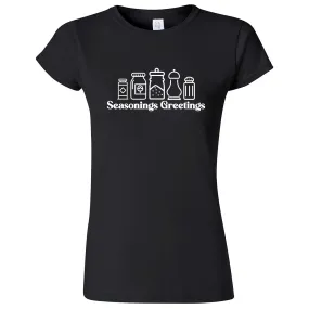 "Seasonings Greetings" women's t-shirt