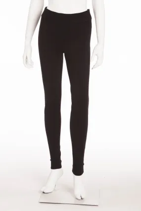 RLX - Black Cashmere After Ski Pants with Embroidered Silver Tiger on Back - M