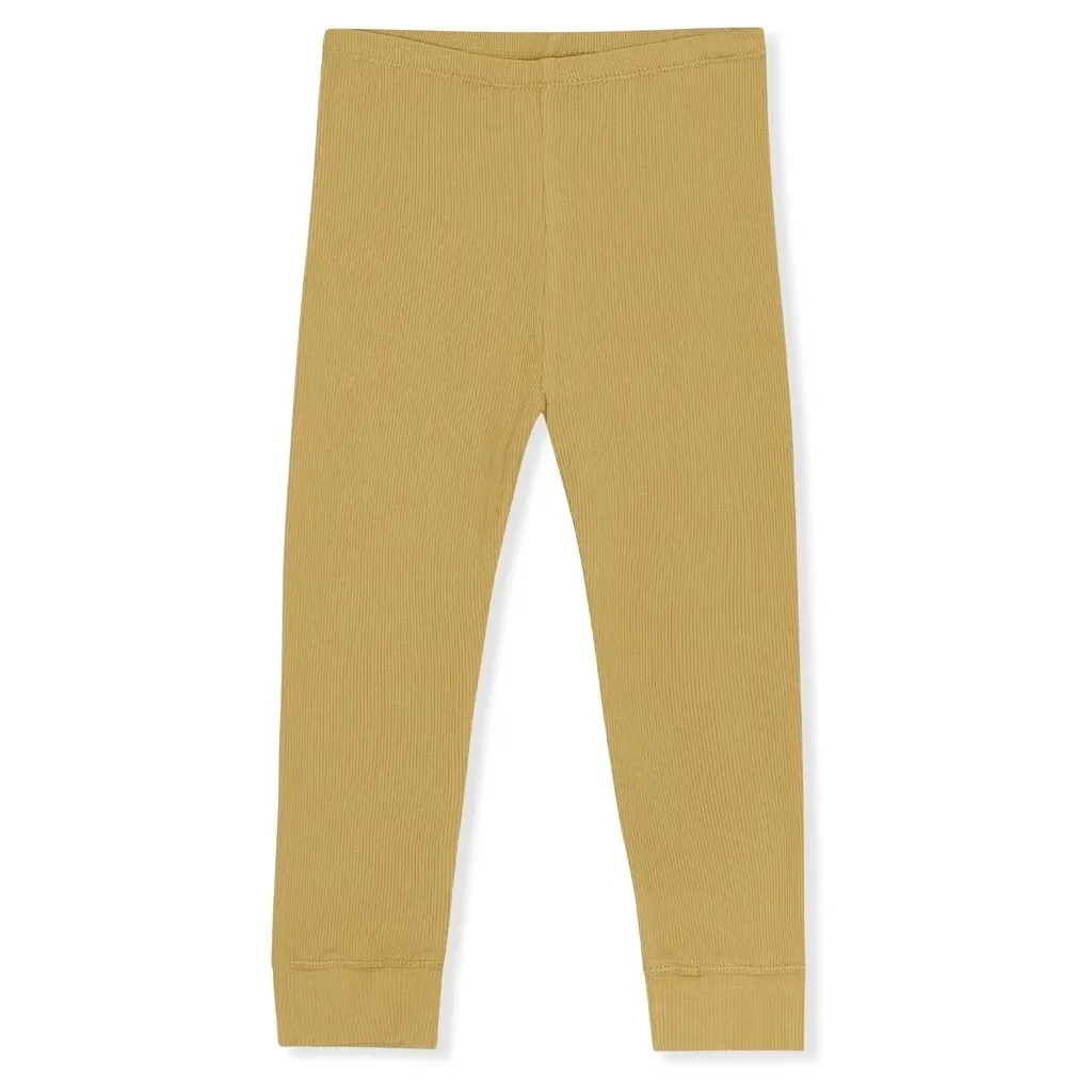 Siff Ribbed Leggings - Mustard Gold