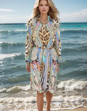 Silk Shirt Dress Jungle