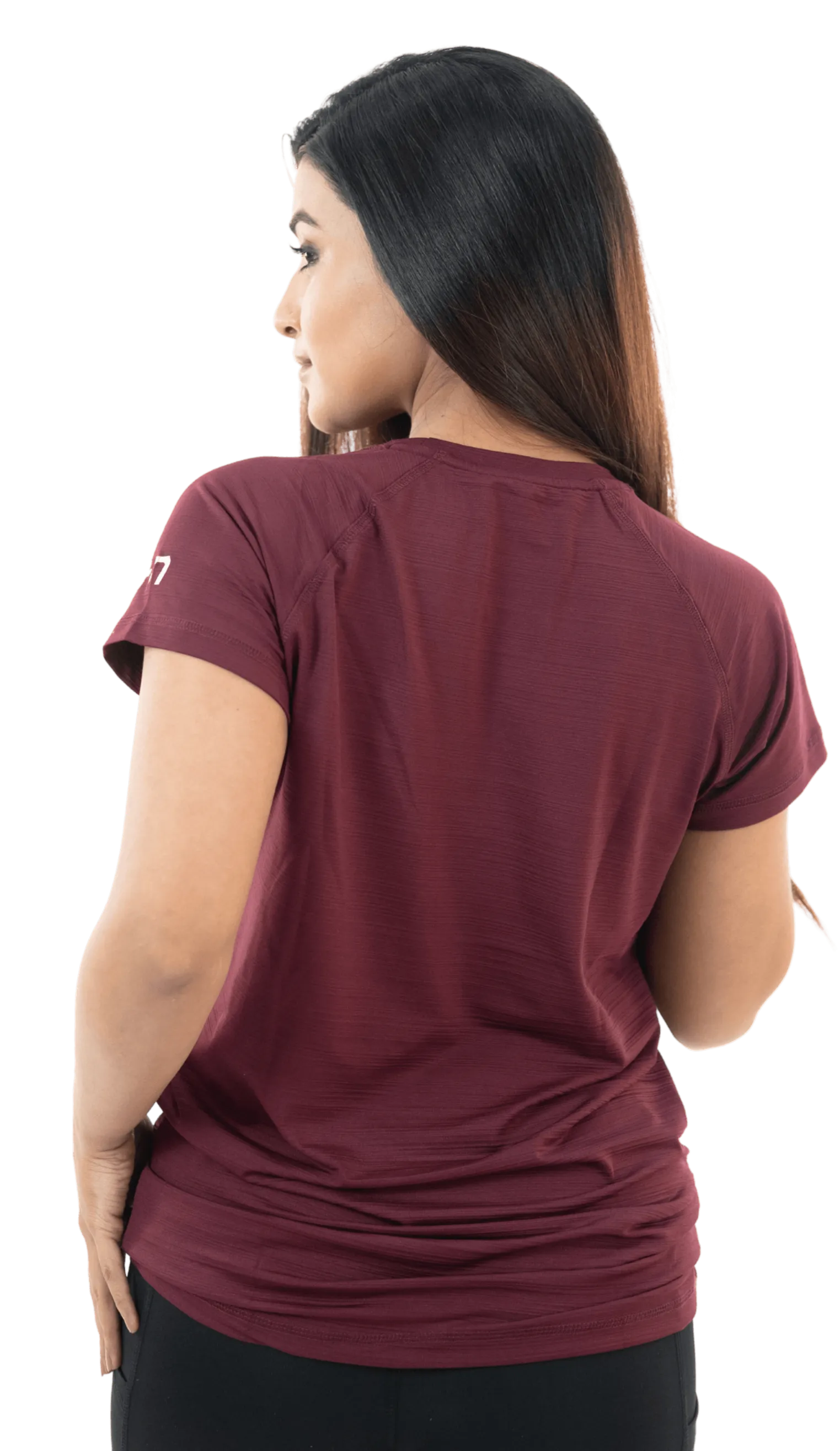 SOuLL Active Wine Red Half Sleeves T-Shirt