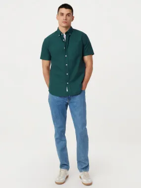 The Jasper Short Sleeve Oxford Shirt in Dark Cyprus