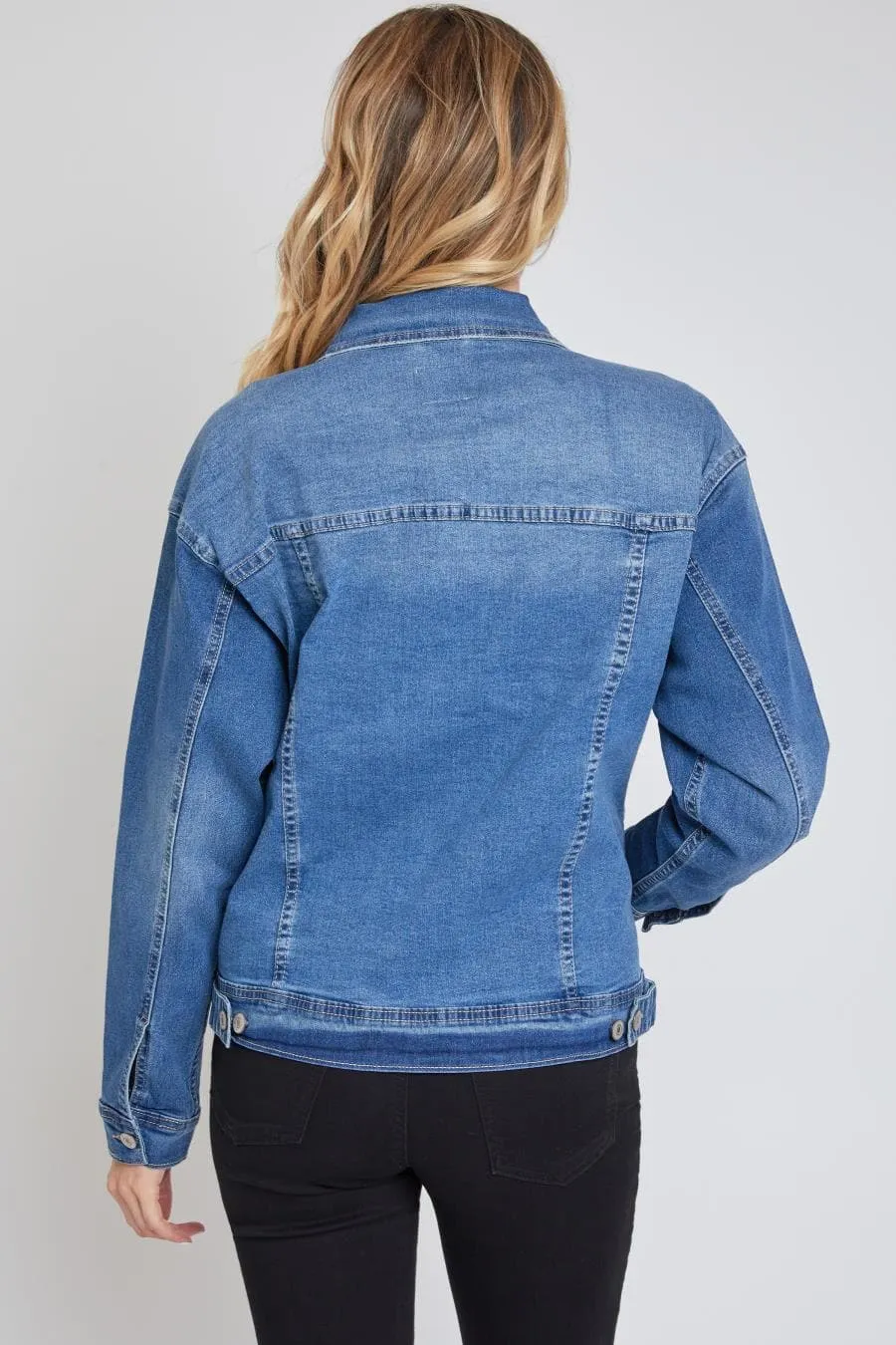 Women's Drop Shoulder Boyfriend Denim Jacket